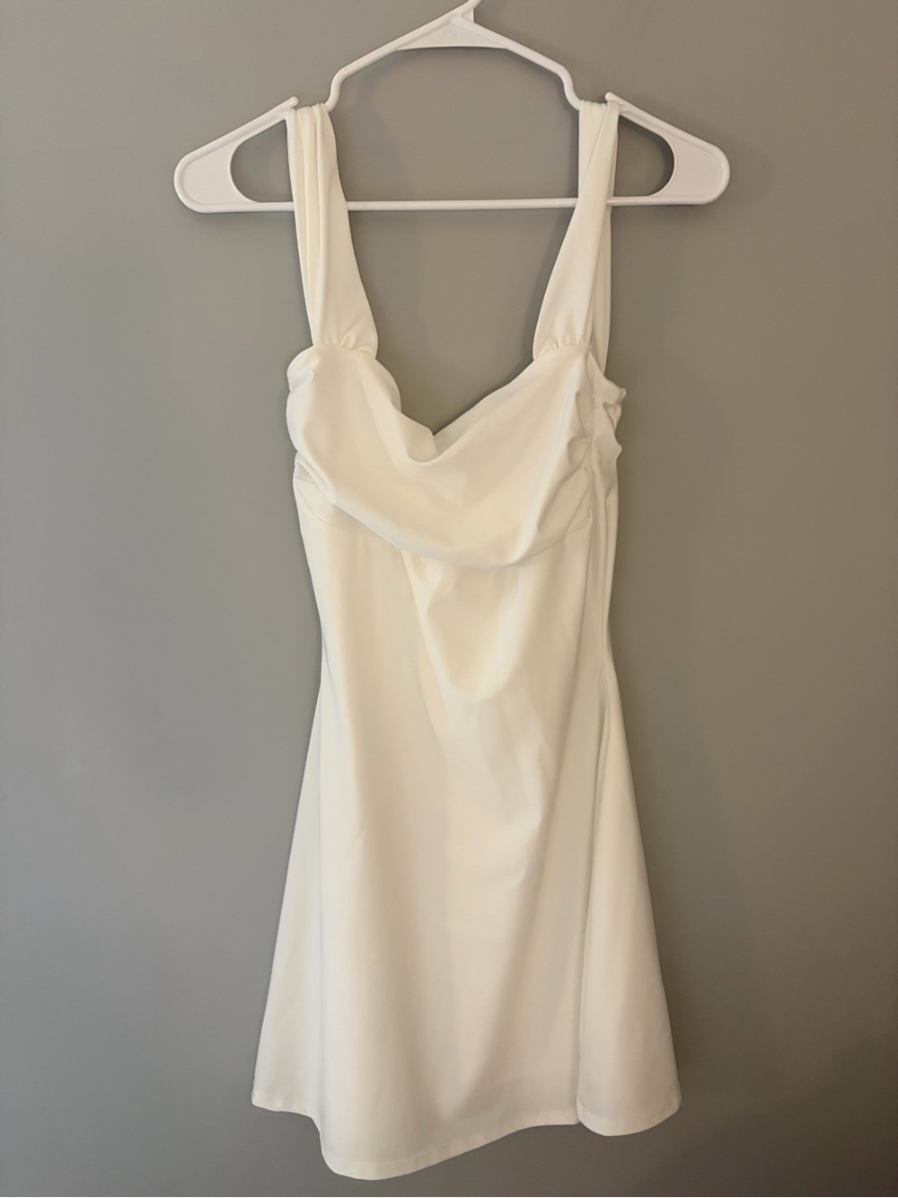 Windsor White Cowl Neck Mini Dress